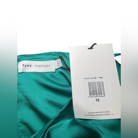 Fame And Partners New NWT Green Backless Demeter Midi Dress Size 12 - Picture 8 of 8